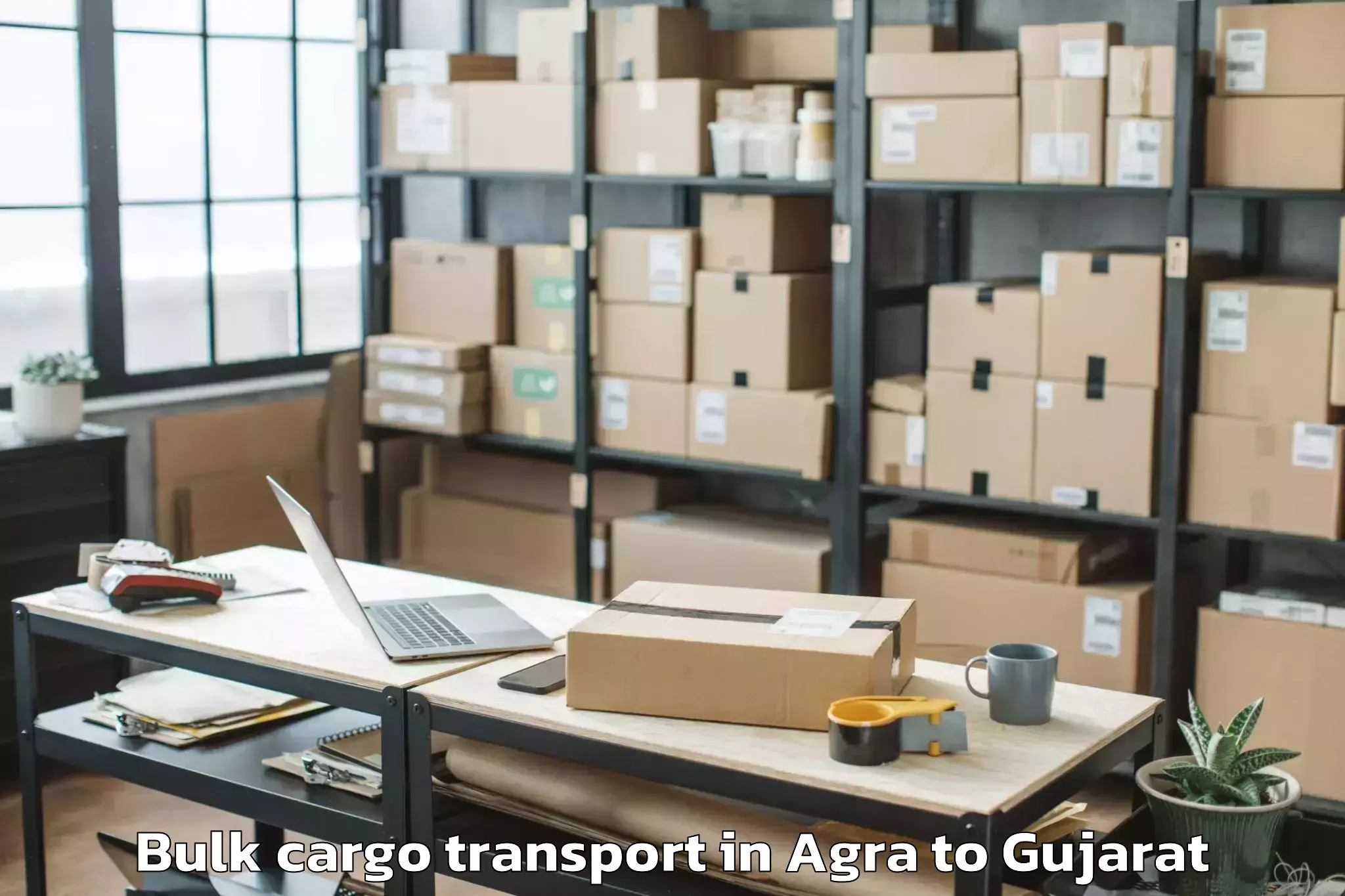 Trusted Agra to Gls University Ahmedabad Bulk Cargo Transport